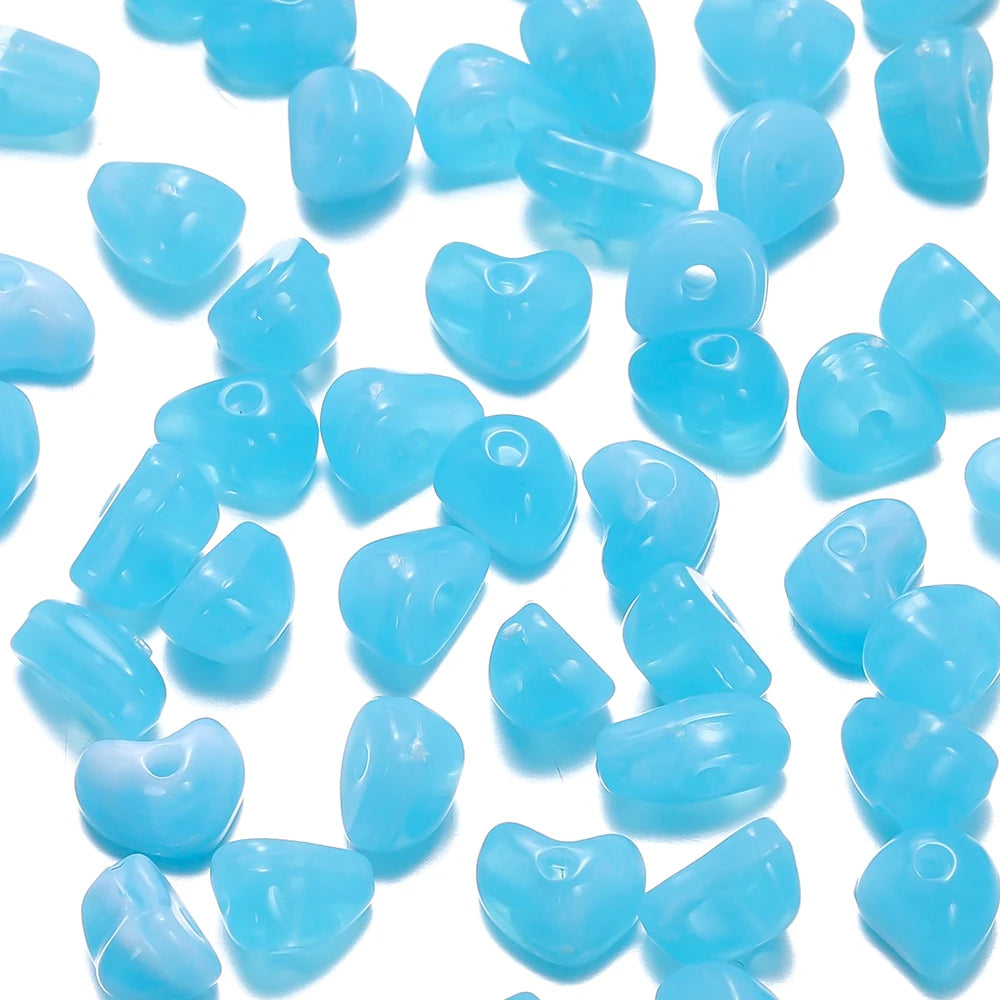 50/100pcs Irregular Imitation Stone Acrylic Spacer Beads