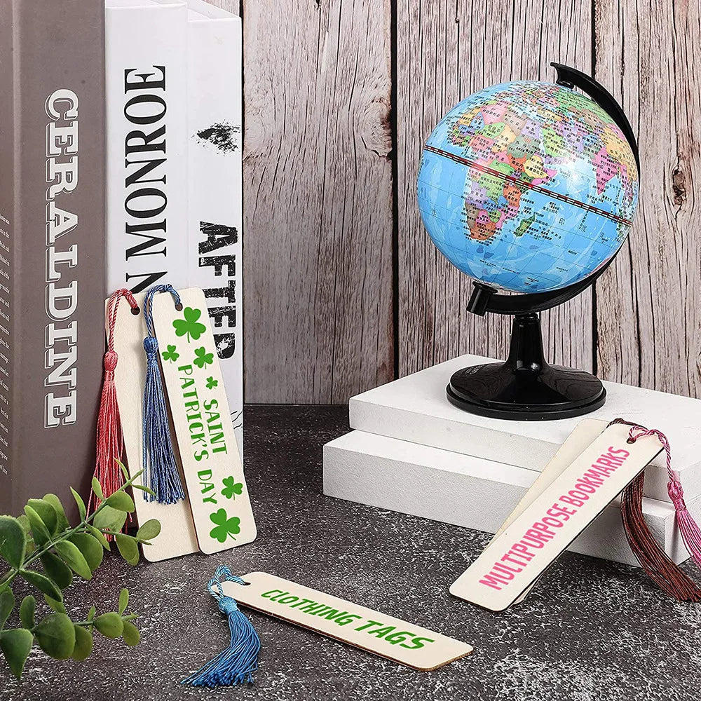 10/20/60pcs Bulk Wooden Bookmarks