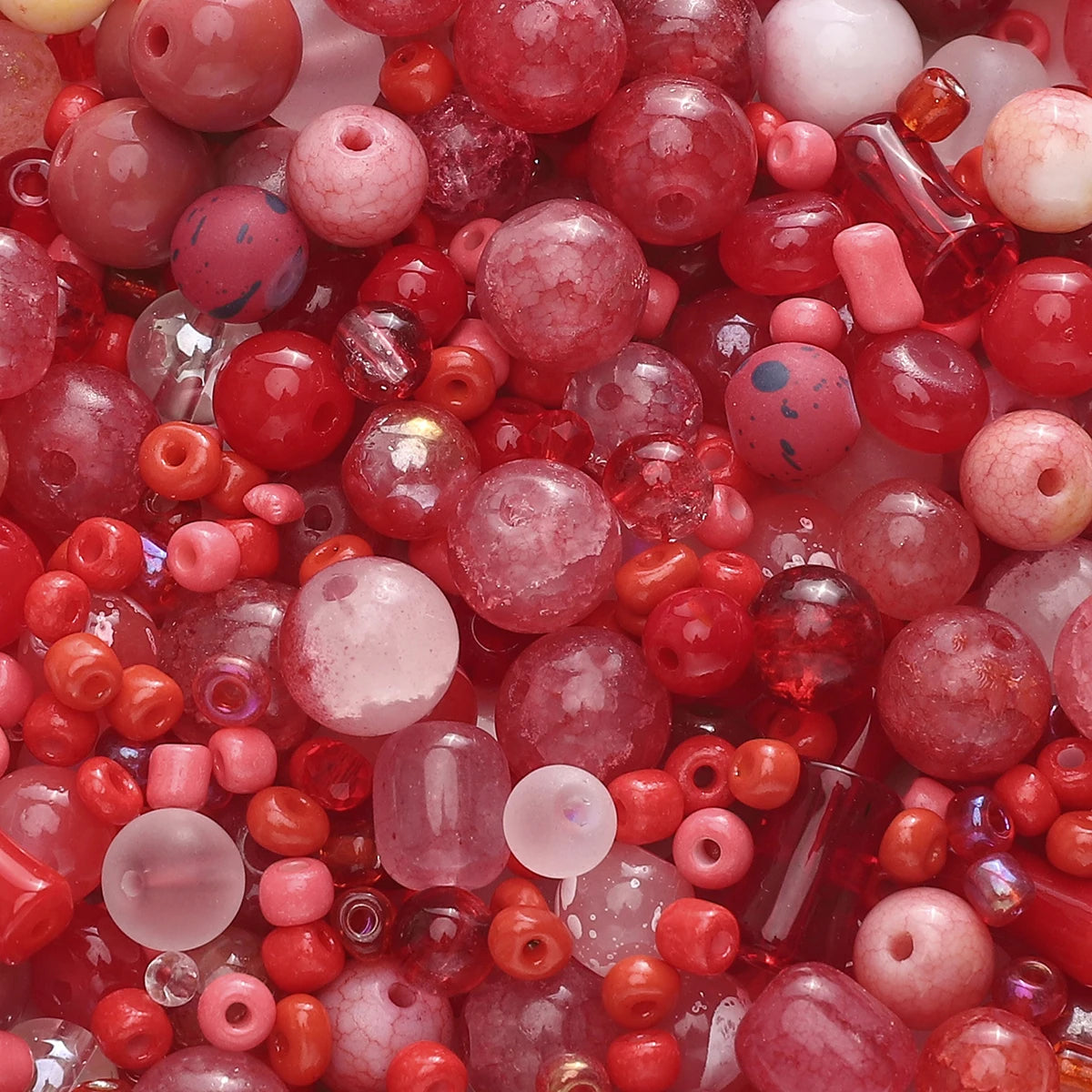30g Mixed Glass Beads (3–12mm) for DIY Jewelry