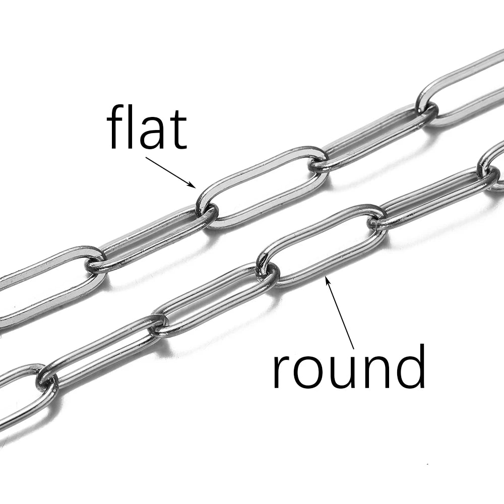 1M 3/4mm Stainless Steel Gold Cable Chain