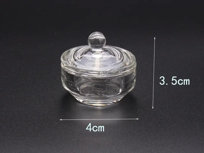 Crystal Glass Octagonal Dappen Dish with Lid