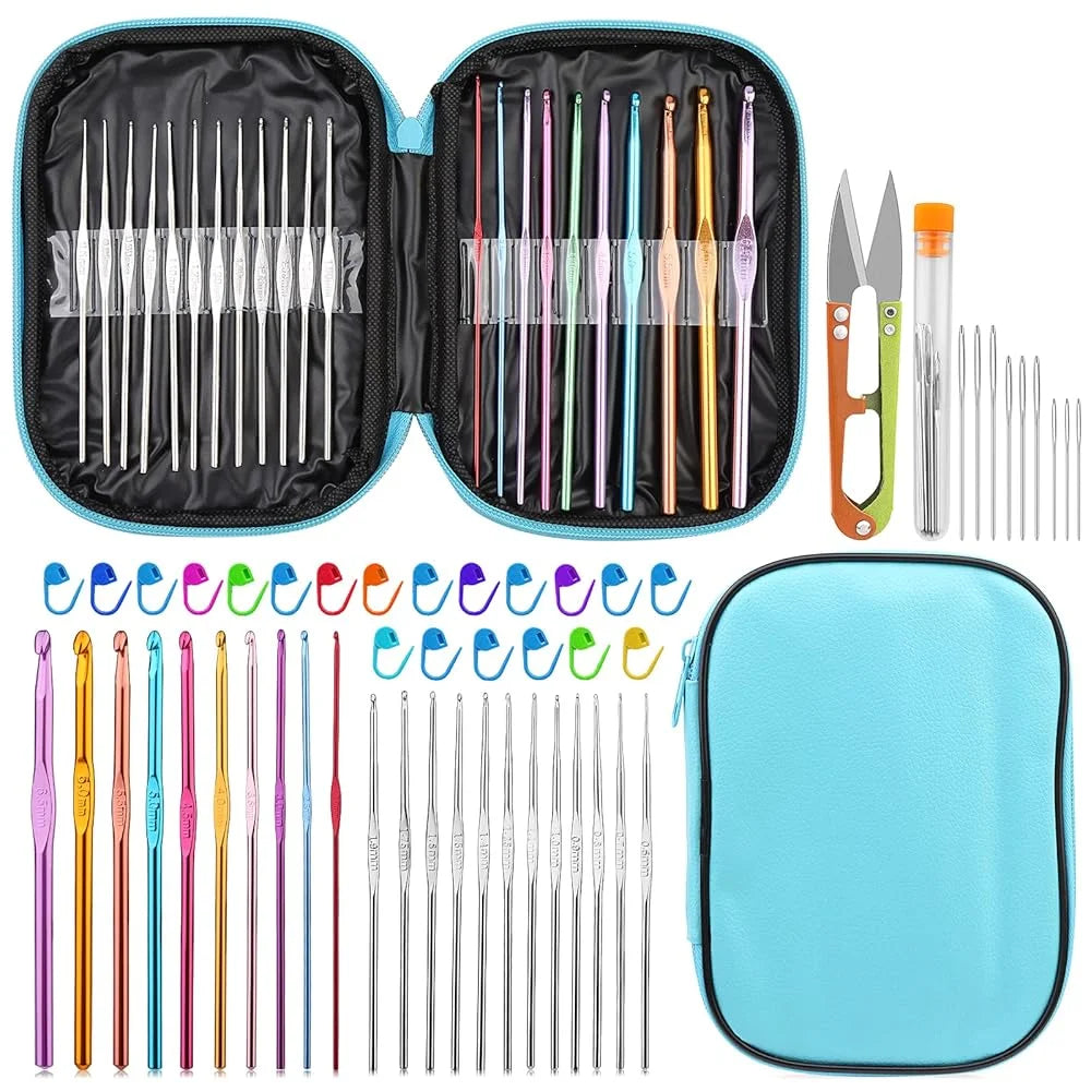 Fenrry Crochet Hooks Kit with Case & Accessories