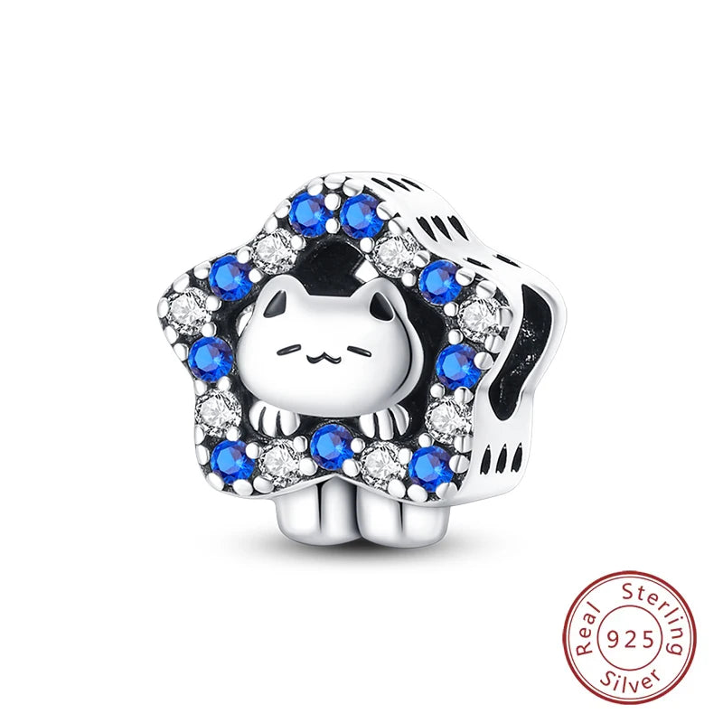 S925 Silver Luminous Firefly & Star Charms (3mm)