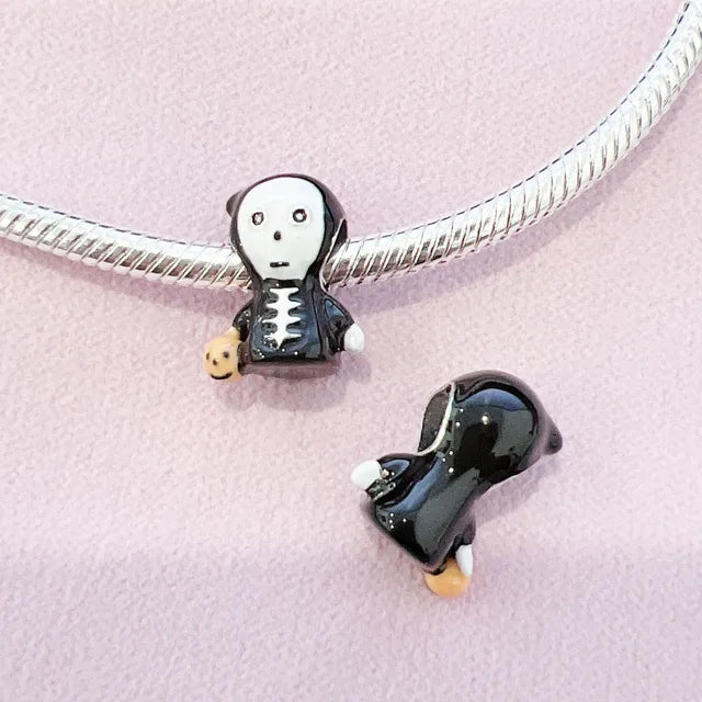 925 Sterling Silver Black Mysterious Charms