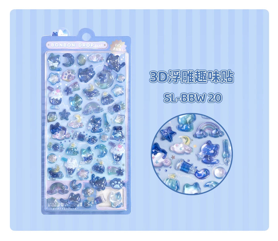 Sweet Fruit & Ice Cream 3D Relief Stickers