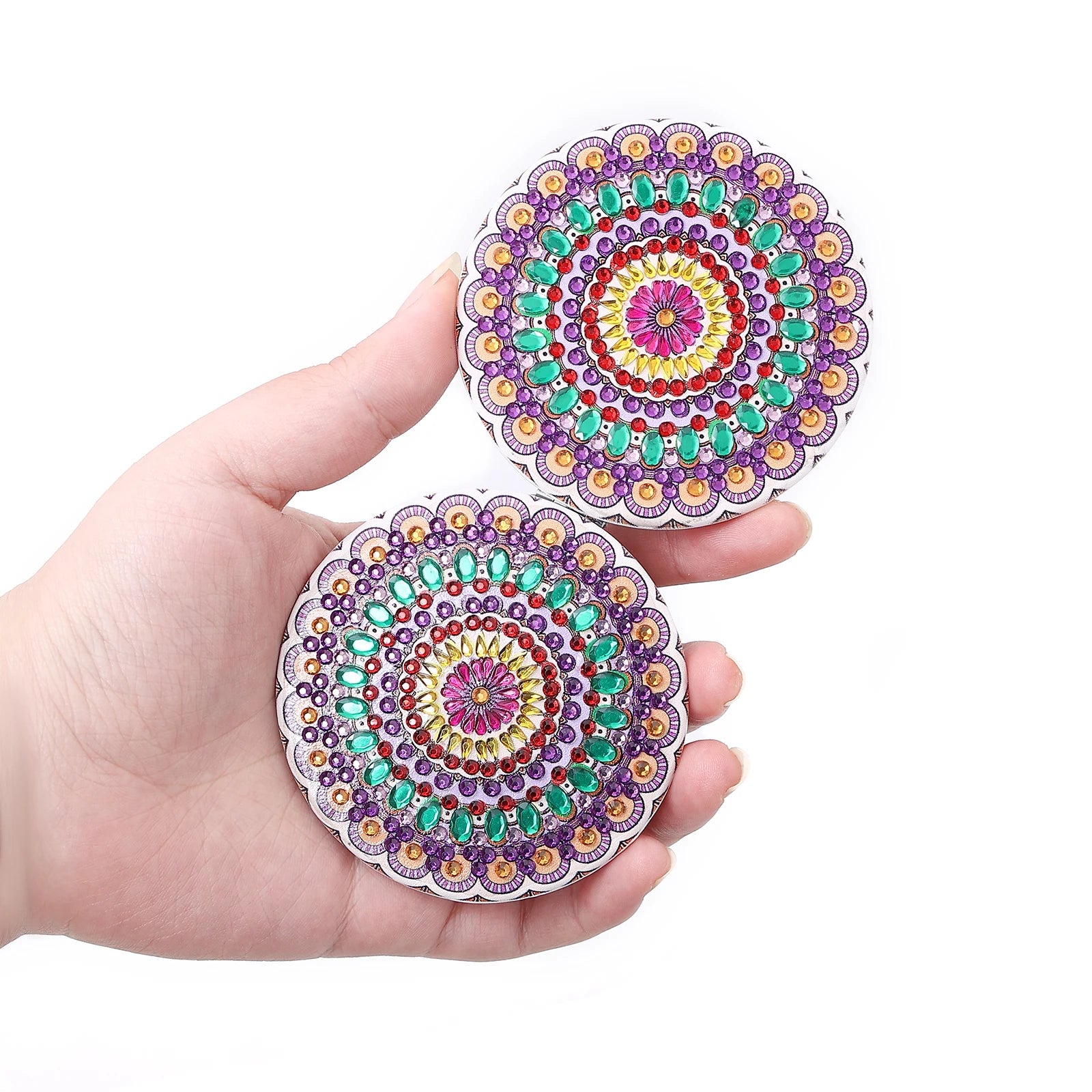 DIY Mandala Diamond Painting Compact Mirror Kit