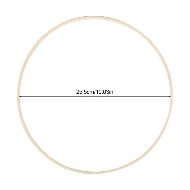 5Pcs Wooden Bamboo Hoops