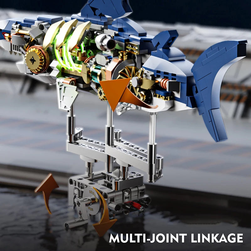 Mechanical Shark Building Blocks Set