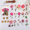 40pcs Vintage Dried Flower & Leaf Stickers – Scrapbooking & Journal Decor