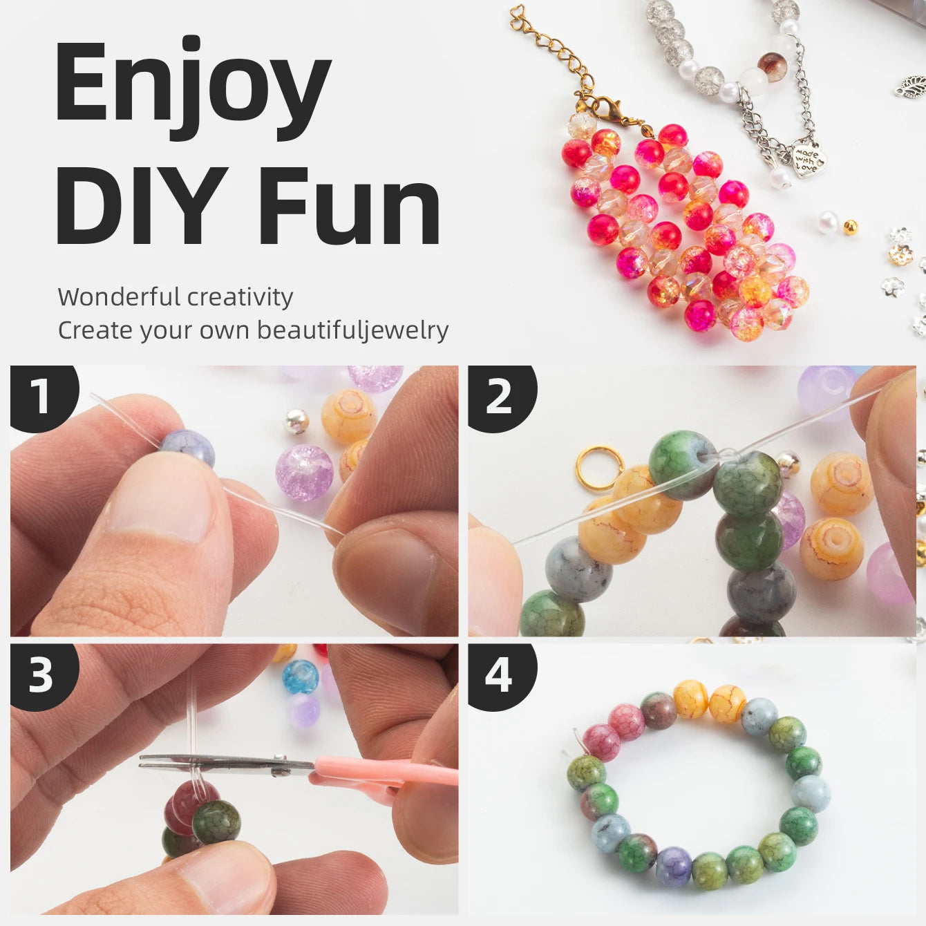 Glass Beads Bracelet Making Kit