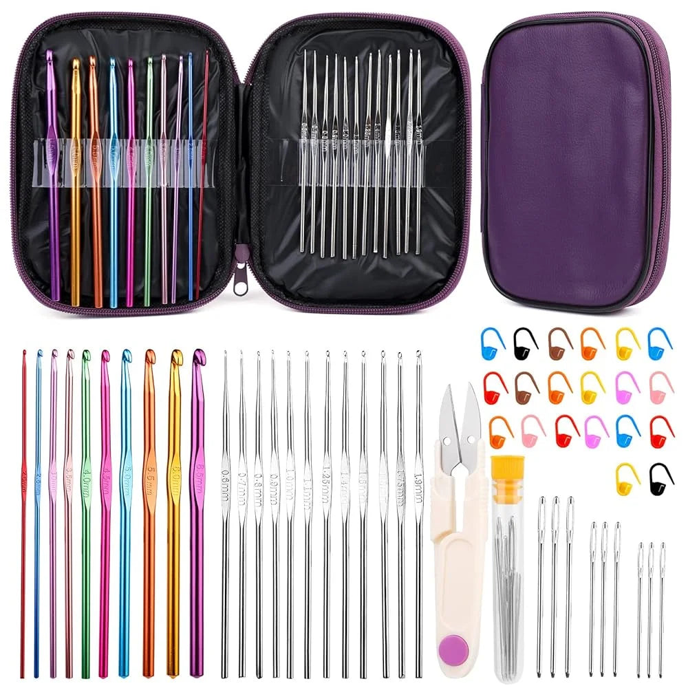 Fenrry Crochet Hooks Kit with Case & Accessories