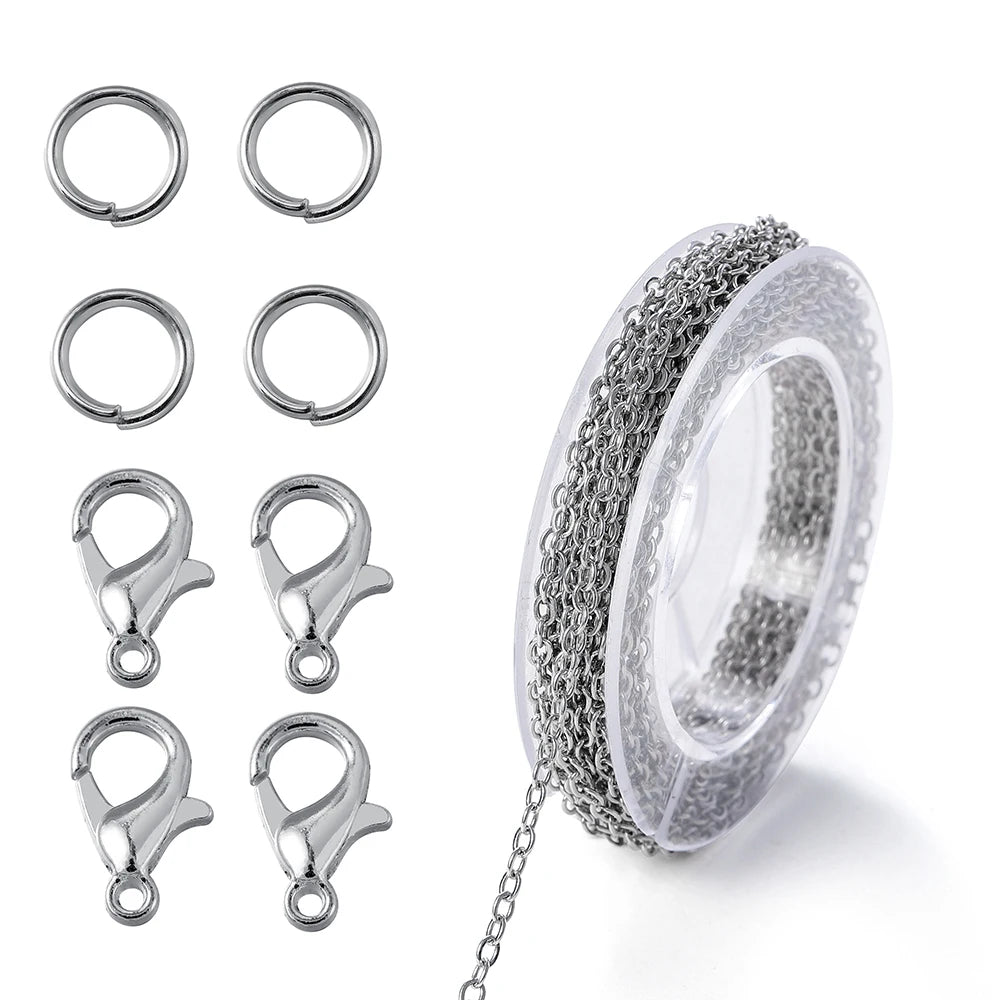 3M Alloy Link Chain with Clasps & Jump Rings