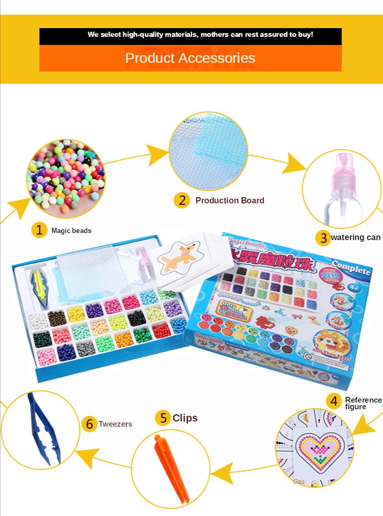 1000pcs Water Spray Magic Beads Craft Kit
