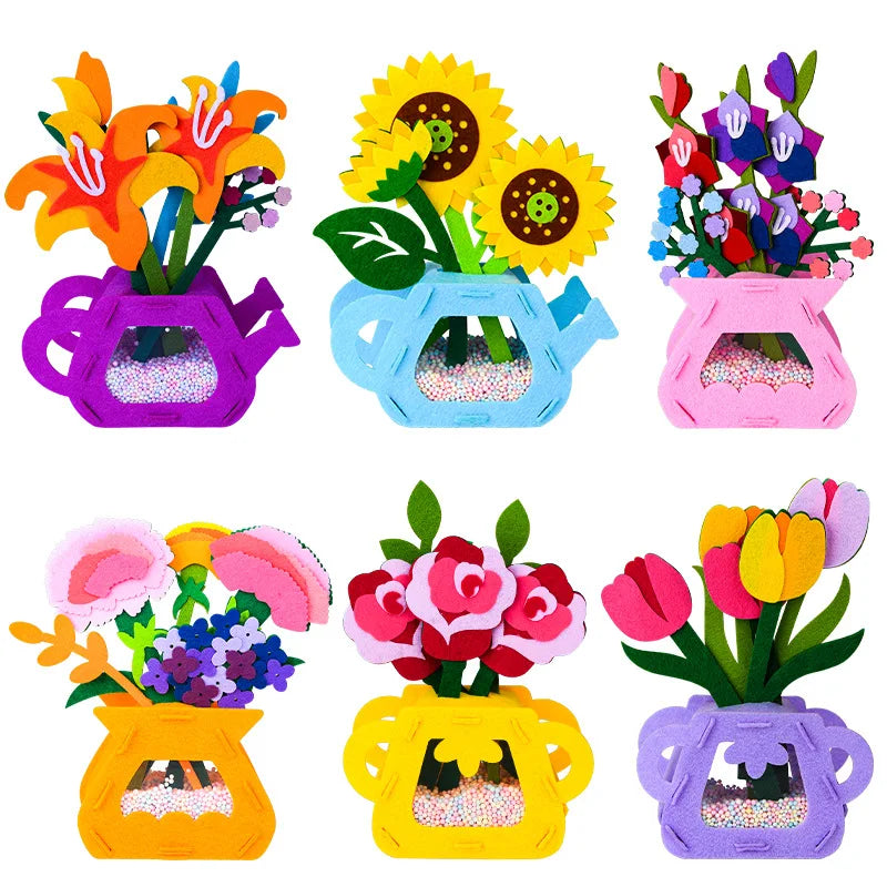 DIY Montessori Flower Toy Craft Set