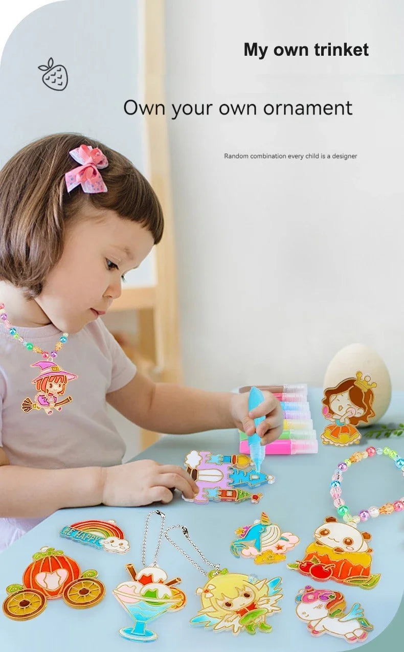 Children DIY Crystal Glue Painting Set