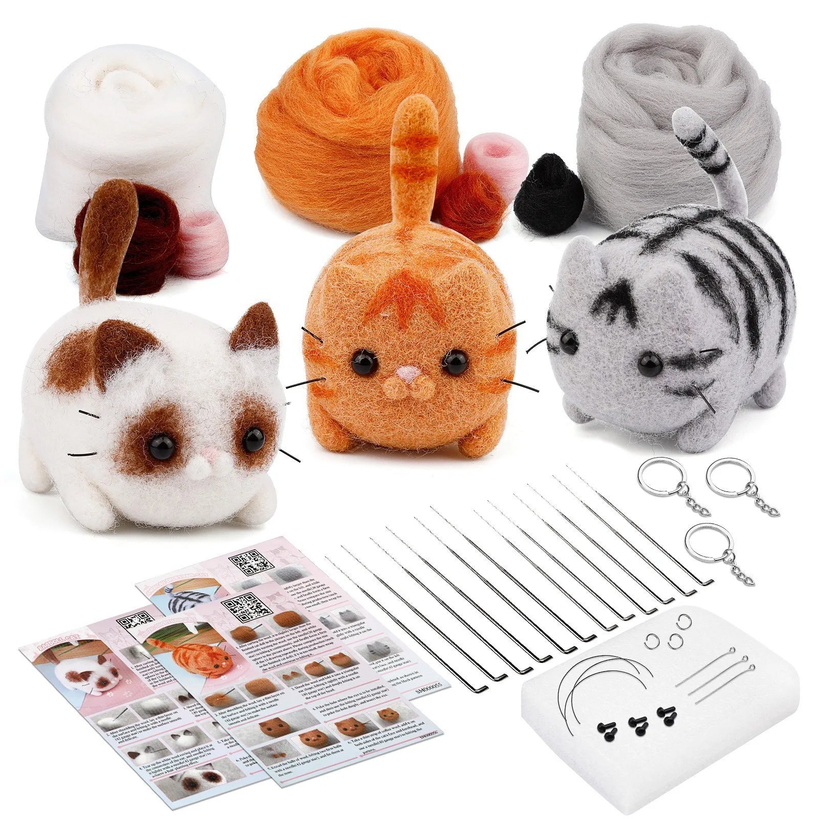 Dog & Cat Wool Needle Felting Kit