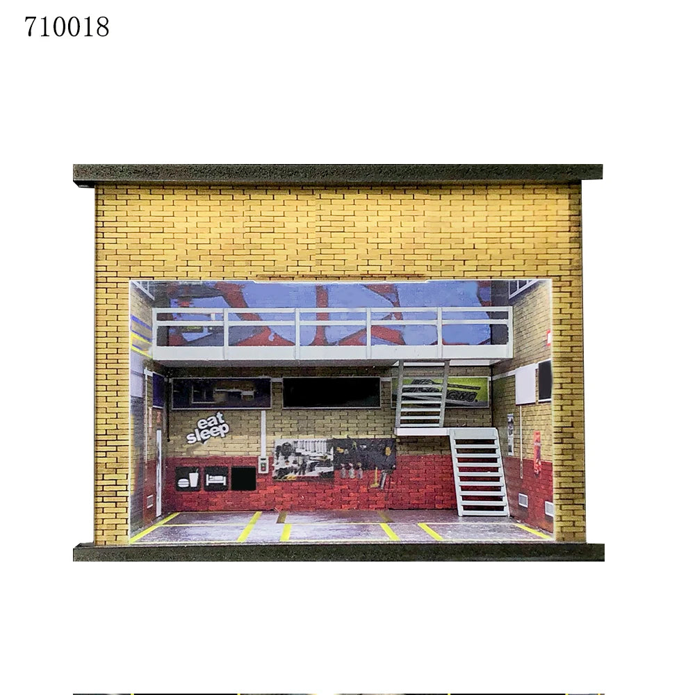 1:64 Scale Diorama Car Garage Model