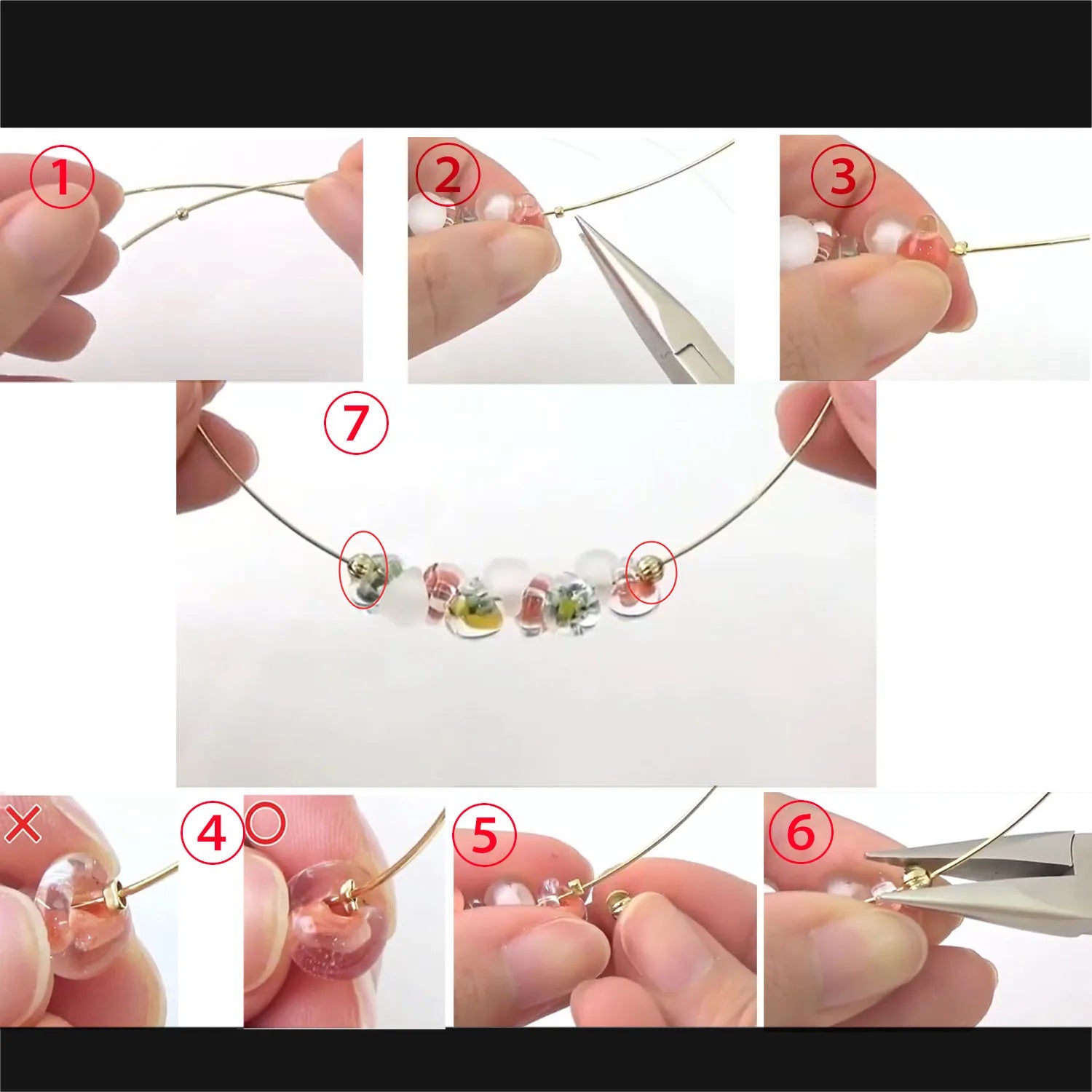 500pcs Gold/Silver/Copper Crimp Beads (1.5–3mm)