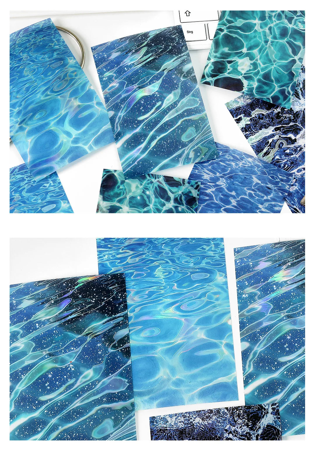 10pcs Wave Ripple Background Stickers