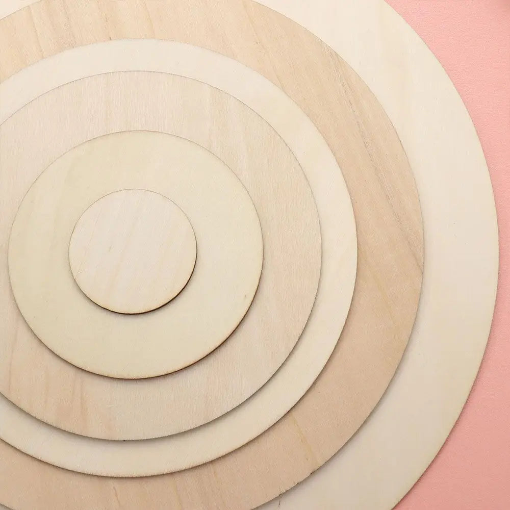 Round Wood Circles – 3/5/10pcs Blank Wooden Discs