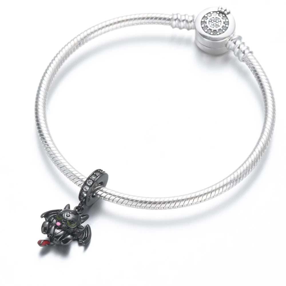 925 Sterling Silver Black Mysterious Charms