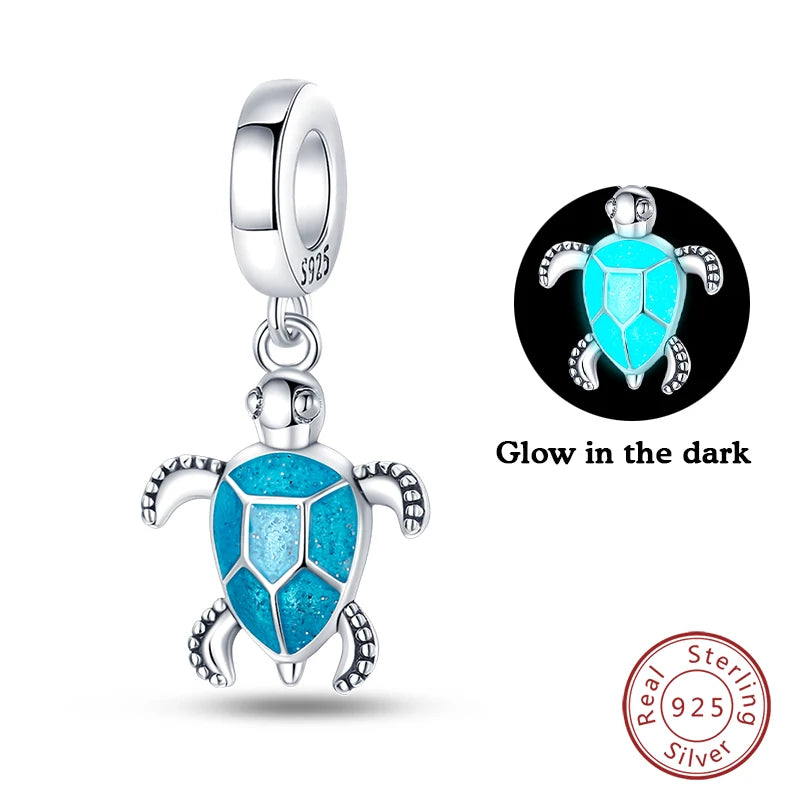 S925 Silver Luminous Firefly & Star Charms (3mm)