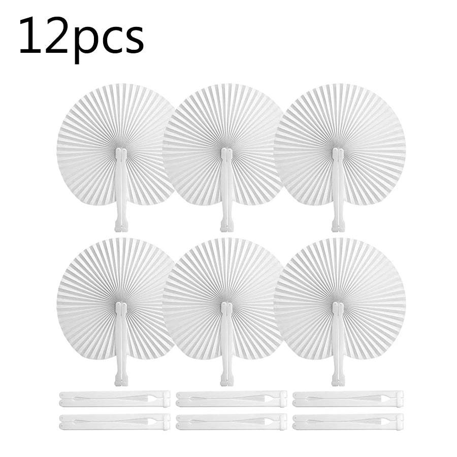 Heart-Shaped Paper Folding Fan Wall Decoration
