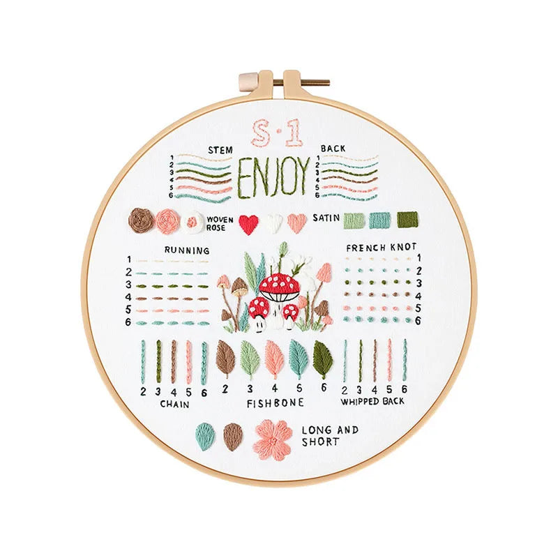 3 Sets Embroidery Starter Kits