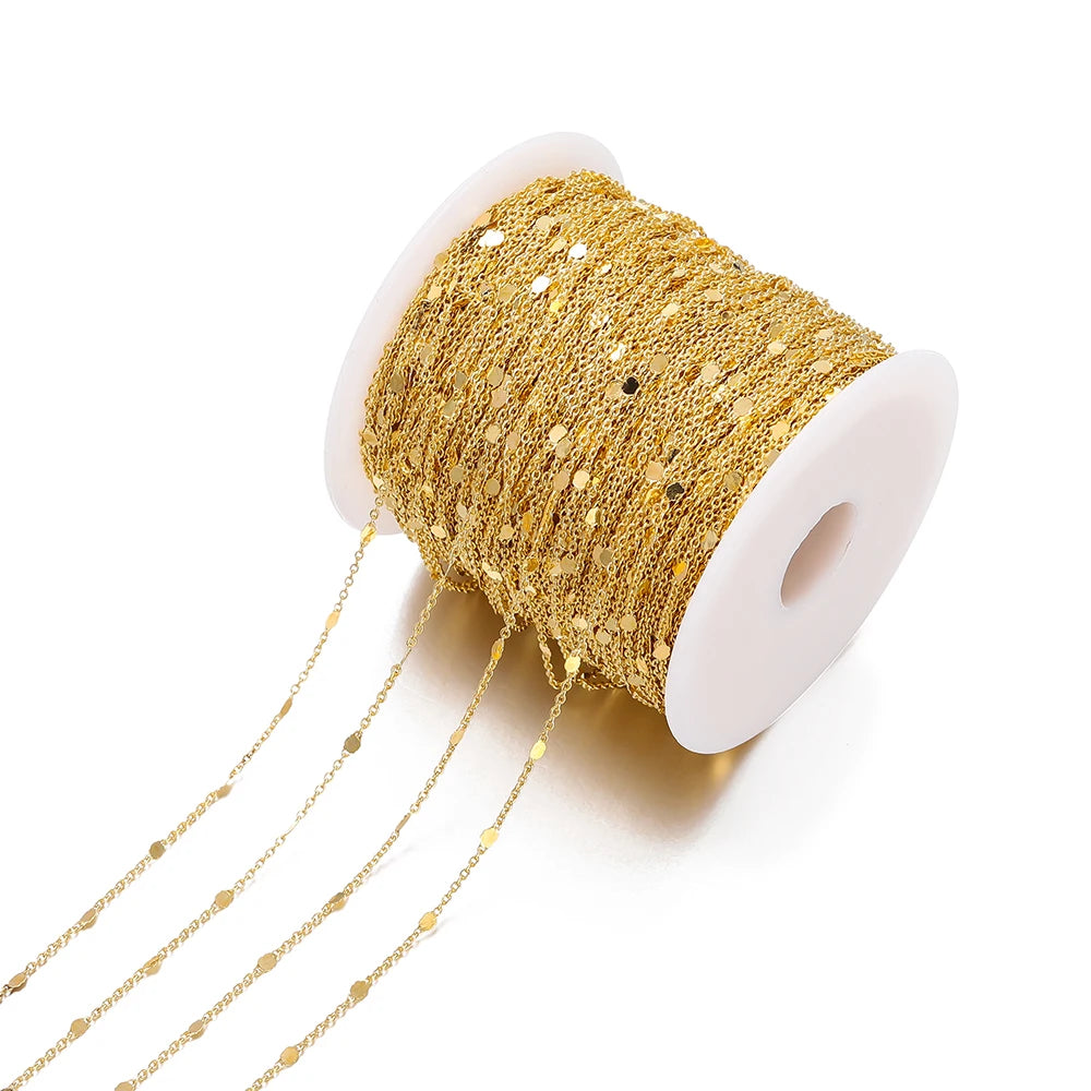 2 Meters No-Fade Sequins Chain Necklace