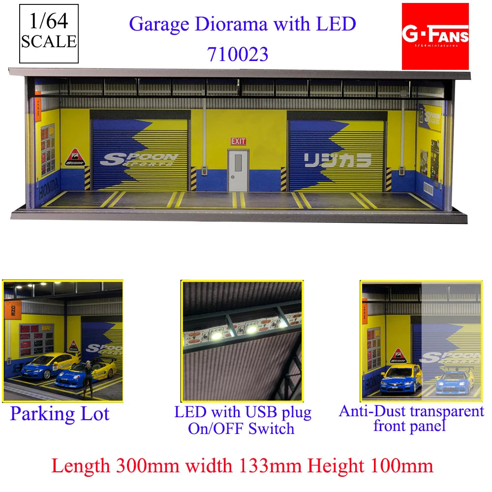 1:64 Scale Diorama Car Garage Model