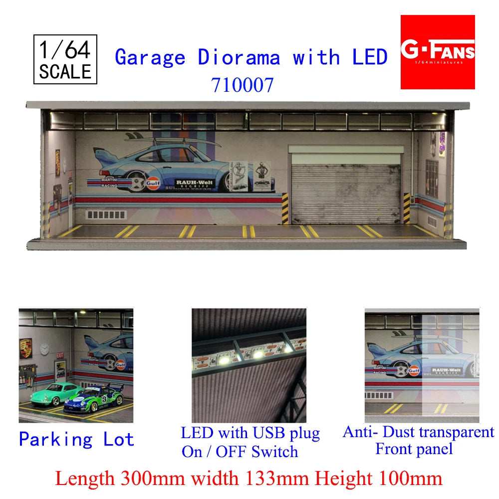 1:64 Scale Diorama Car Garage Model