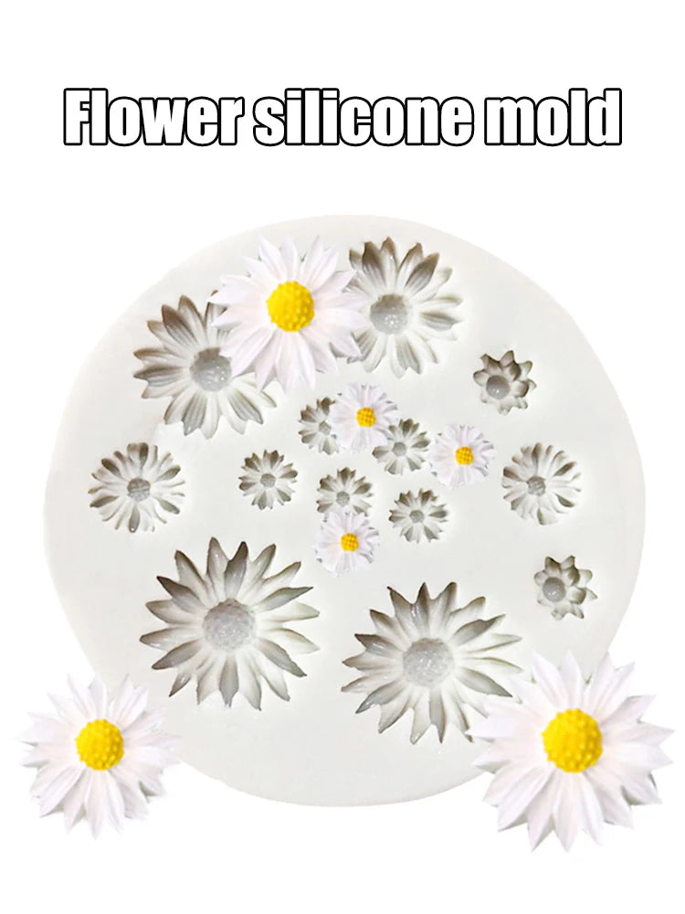 1PC Small Daisy Sunflower Silicone Mold