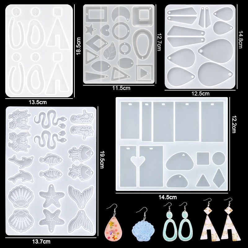 16 Styles Epoxy Resin Casting Molds Set