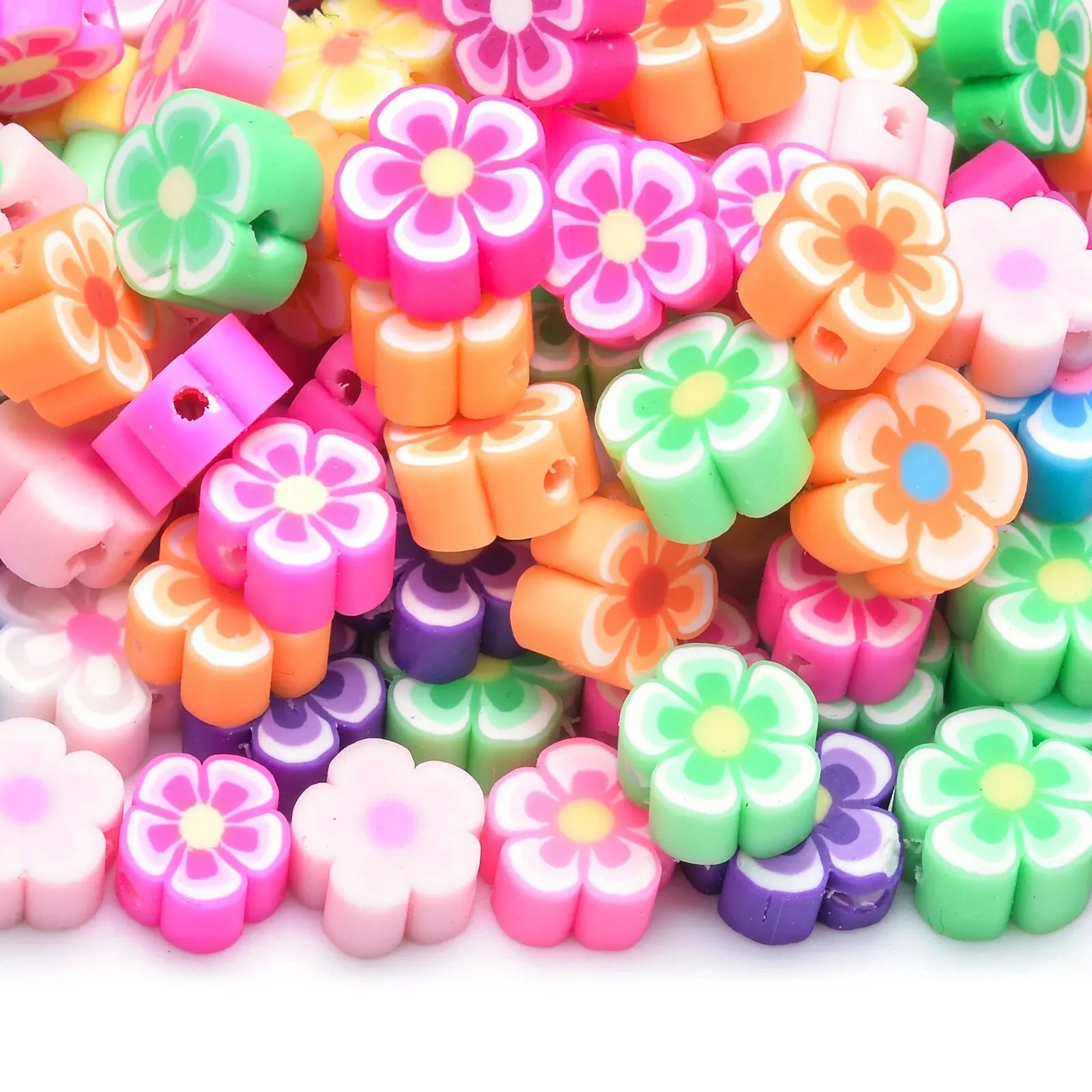 30pcs 10mm Heart-Shaped Fruit Polymer Clay Beads