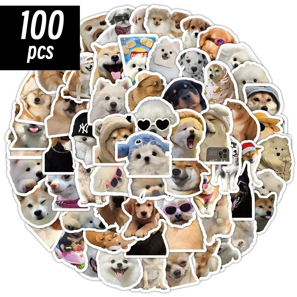 10/50/100pcs Funny Cartoon Dog Stickers