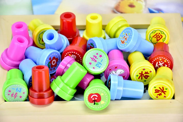 10pcs Assorted Self-Inking Stamps for Kids