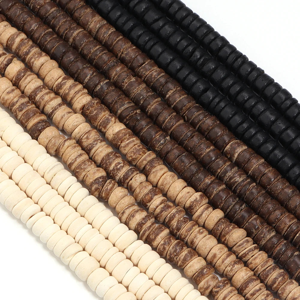110/300pcs Colorful Coconut Shell Wooden Beads