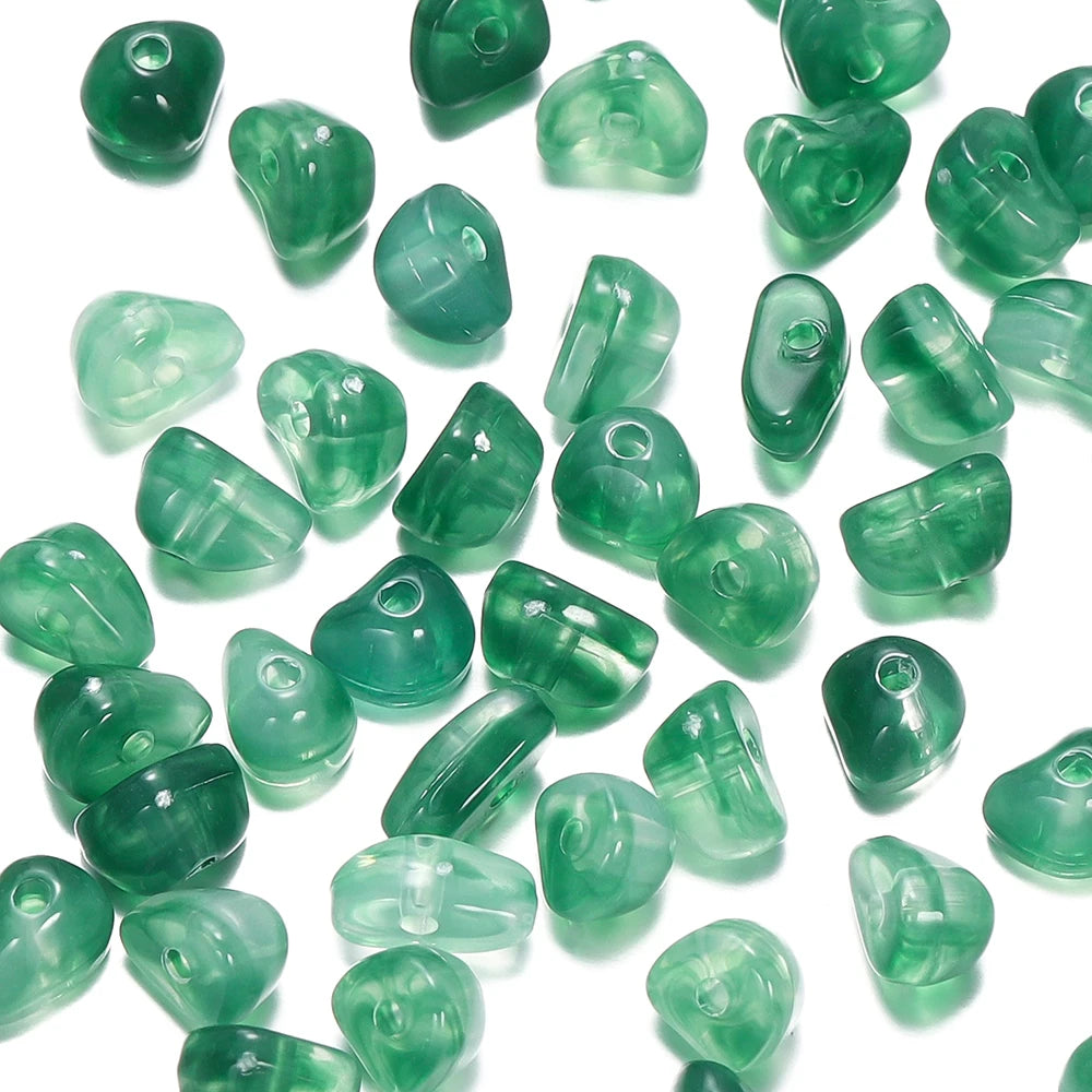 50/100pcs Irregular Imitation Stone Acrylic Spacer Beads