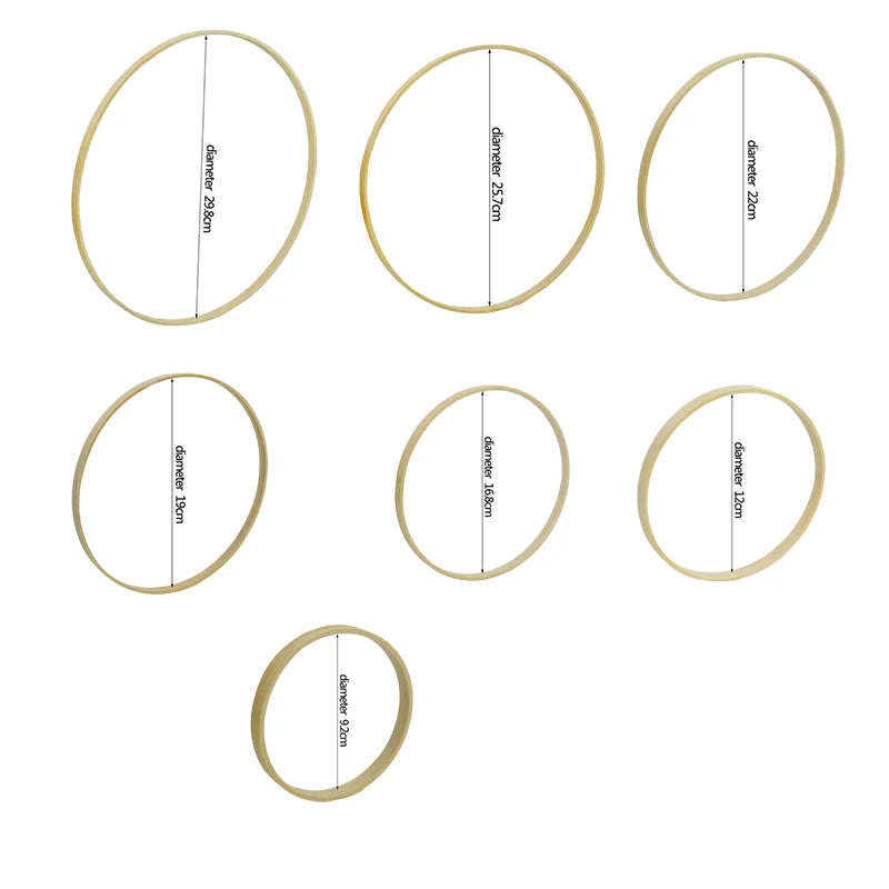 5Pcs Wooden Bamboo Hoops