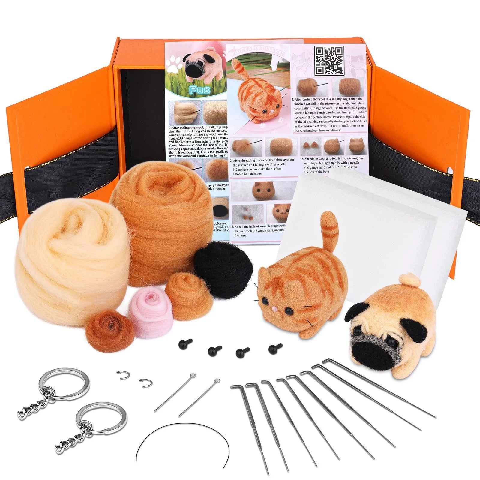 Dog & Cat Wool Needle Felting Kit