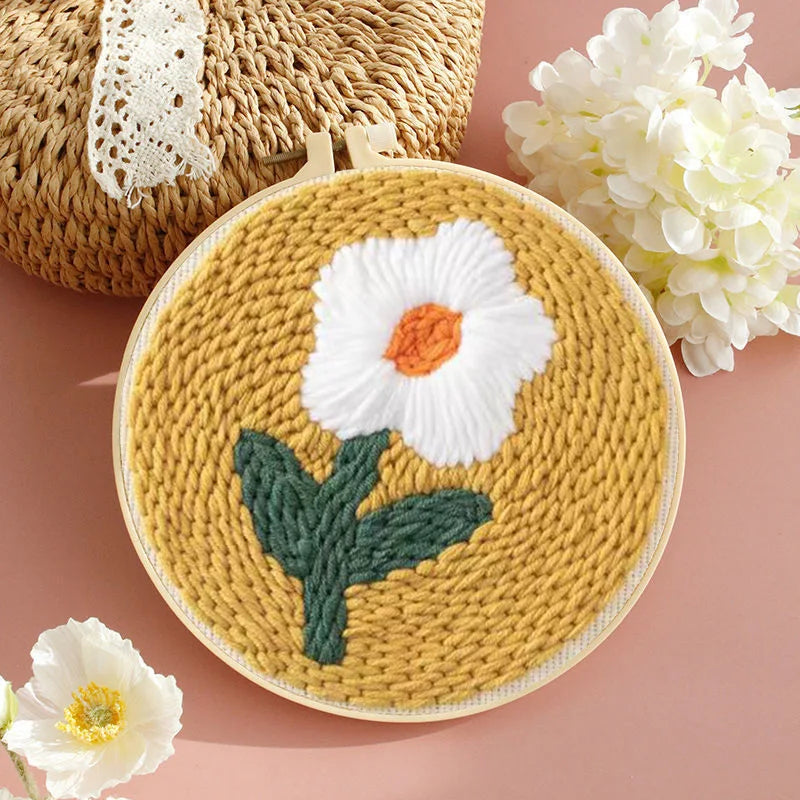 Sunflower DIY Punch Needle Embroidery Kit for Beginners