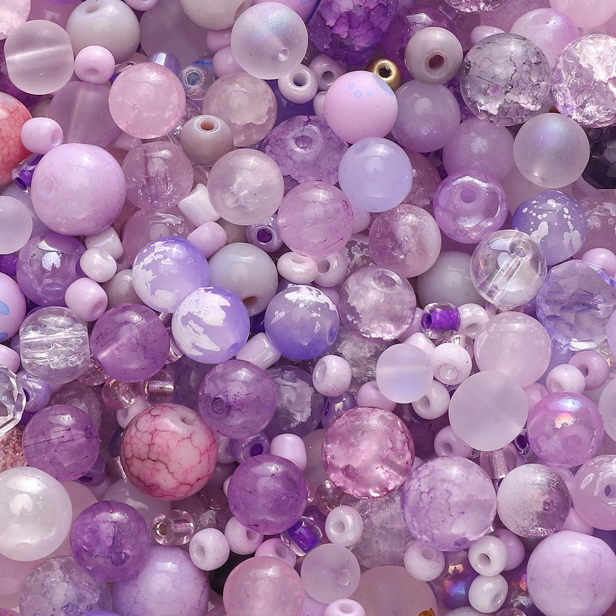 30g Mixed Glass Beads (3–12mm) for DIY Jewelry