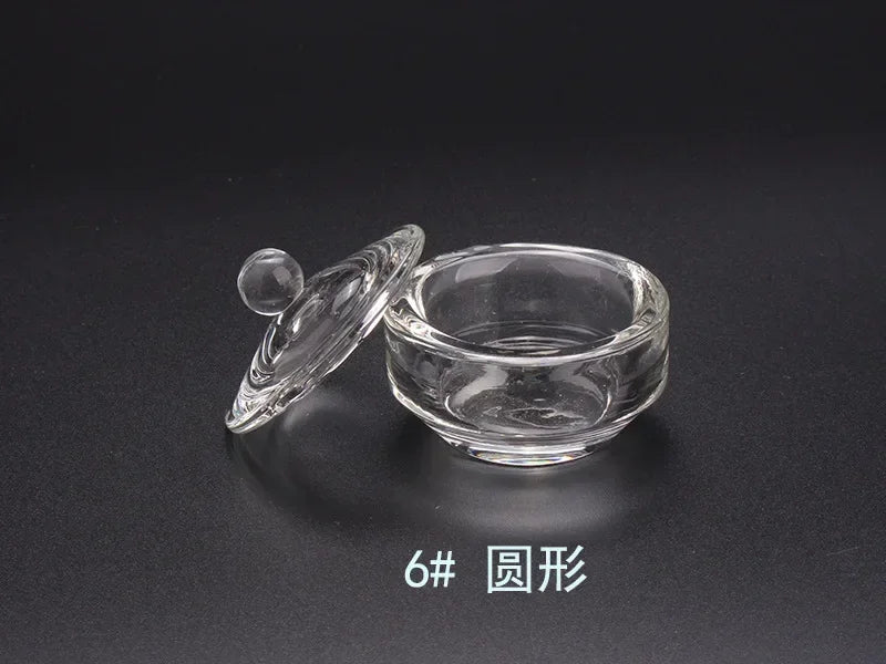 Crystal Glass Octagonal Dappen Dish with Lid