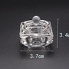 Crystal Glass Octagonal Dappen Dish with Lid