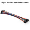 40–120pcs Dupont Jumper Wire Set (10–30cm, Male/Female)