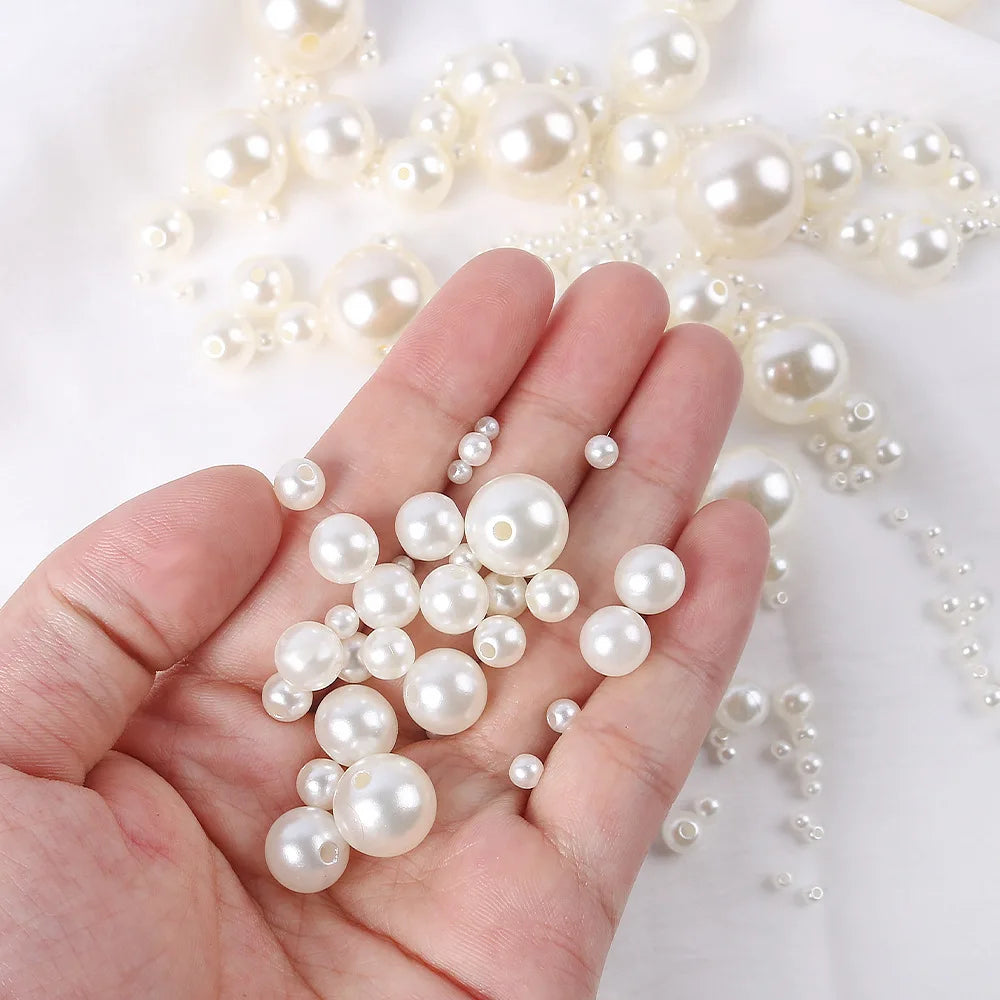 500pcs Imitation Pearl Beads with Hole (3–10mm)