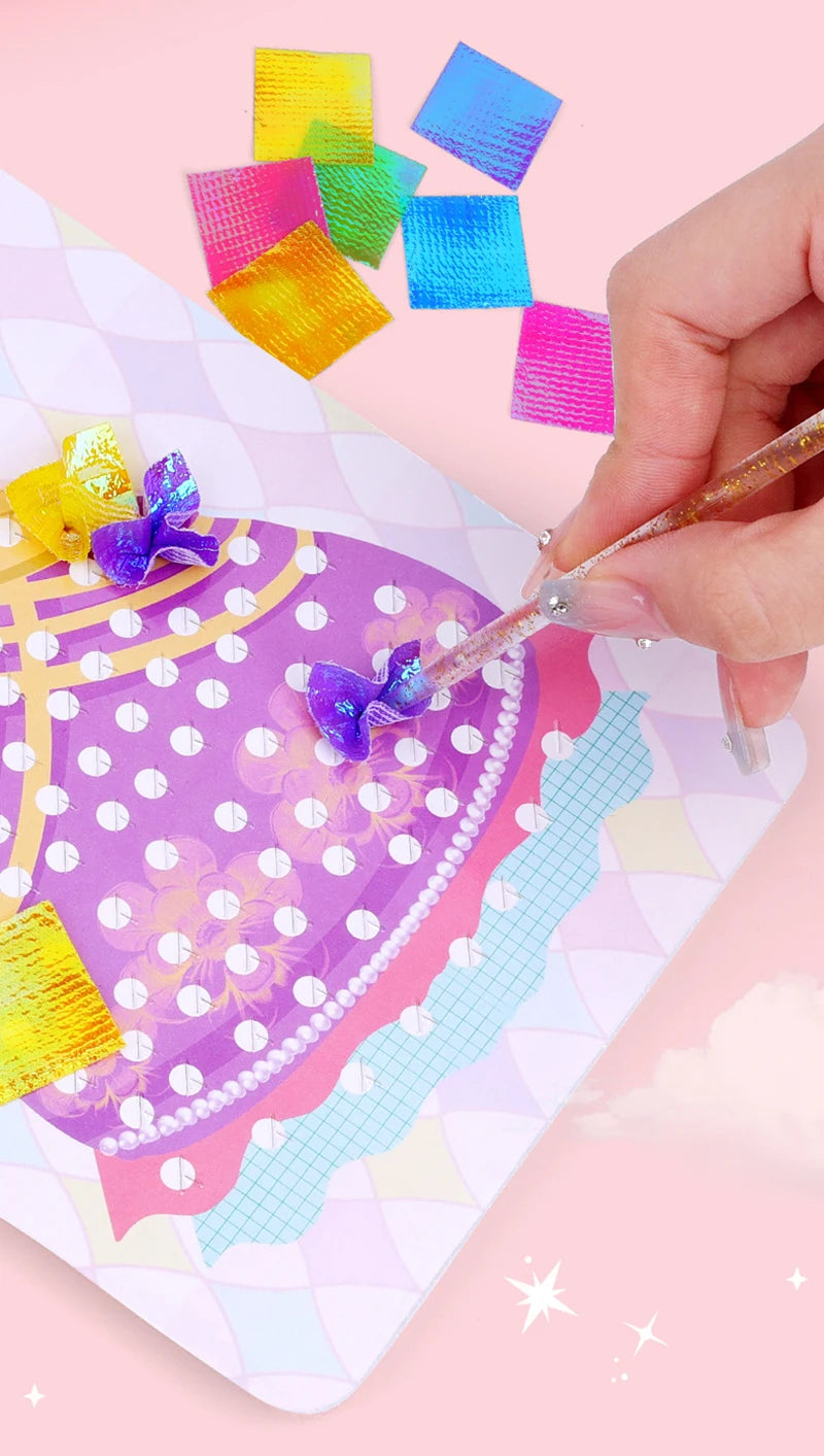 Puzzle Puncture Painting Card Set for Kids