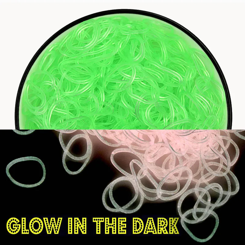 600pcs Glow in the Dark Loom Bands