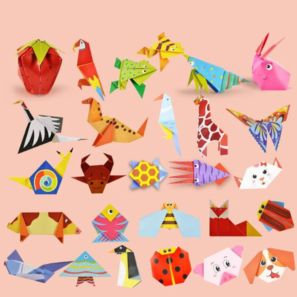 54-Page Montessori 3D Animal Origami Craft Book