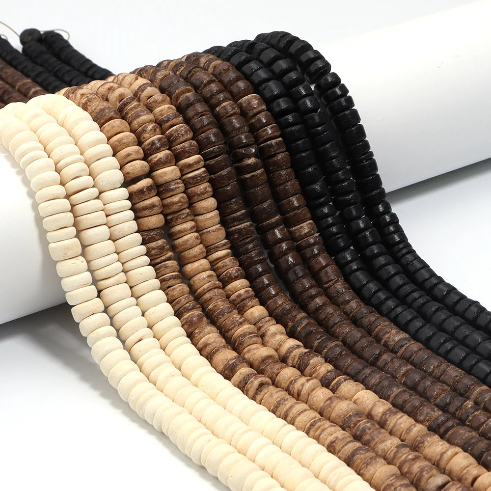 110/300pcs Colorful Coconut Shell Wooden Beads